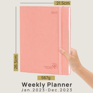 OEM ODM 2023 Weekly Planner Weekly Schedule Vertical Layout Monthly Tabs