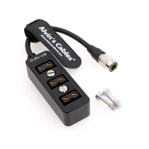 Cheap Hirose 4 Pin Male To 3 Port D Tap Female Splitter Power Cable For ARRI Amira BP-U60T for sale