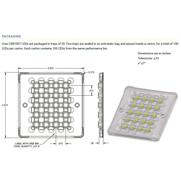CREE Xlamp COB generation 2 CXB1304 3000k/4000k/5000k , Application For 10W Spotlight
