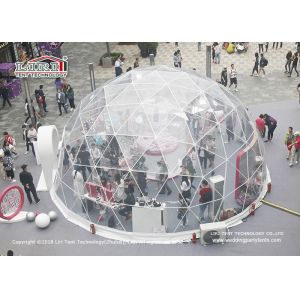 60m Outdoor Geodesic Dome Tents With Transparent PVC For F1 Event
