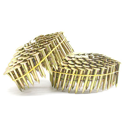 Quality Miami-DADE APPROVED electro galvanized Roofing Coil Nail 3.05mmx1 1/4”15 degree collated coil wholesale