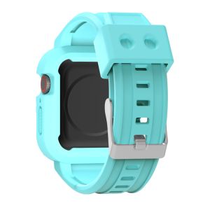 Iphone Iwatch 1 2 3 4 5 6 SE Silicone Adjustable Watch Strap With Shell