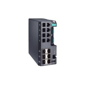 8+4G-port Moxa EDS-4012 Series switch / 8+4G+2 2.5GbE-port Moxa EDS-4014 Series
