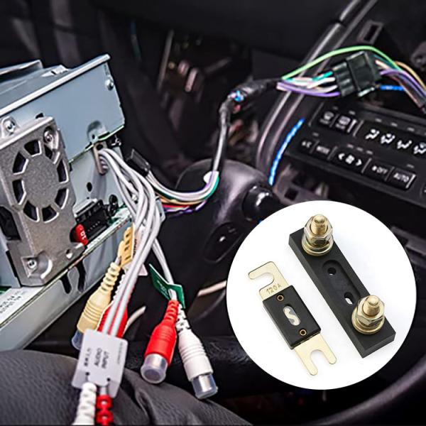 M10 Screw Stud Terminals ANL Bakelite Car Audio Fuse Holder Block Base for Heavy Duty