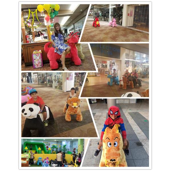 Hansel naughty castle playground ride on plush animal electric scooter