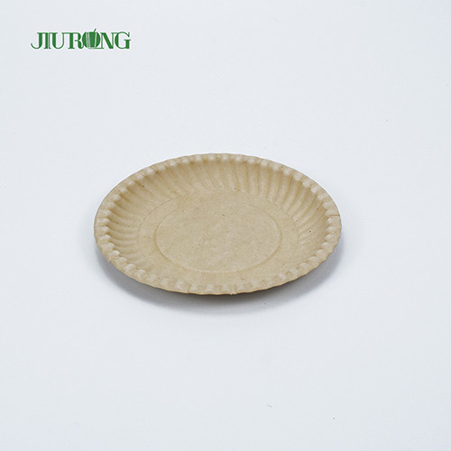 Quality Recyclable Biodegradable Sugarcane Food Container Eco Friendly Round Plate 258mm wholesale
