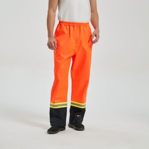China EN20471 HIVIS FR Rain Proof Work Trousers , High Visibility Anti Statics Flame Retardant Work Pants on sale