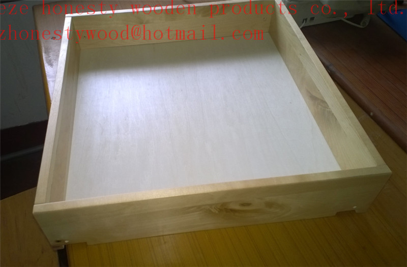 Birch solid wood dovetail drawer components with UV coat drawer box drawer front