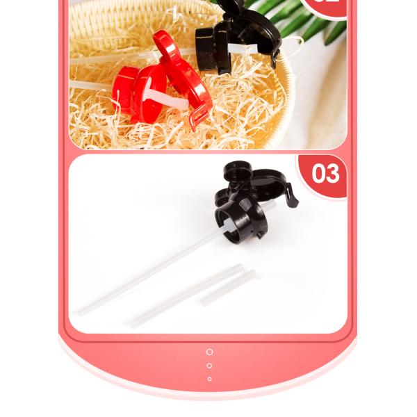 Wholesale mickey shape child resistance cap plastic water bottle caps with straw