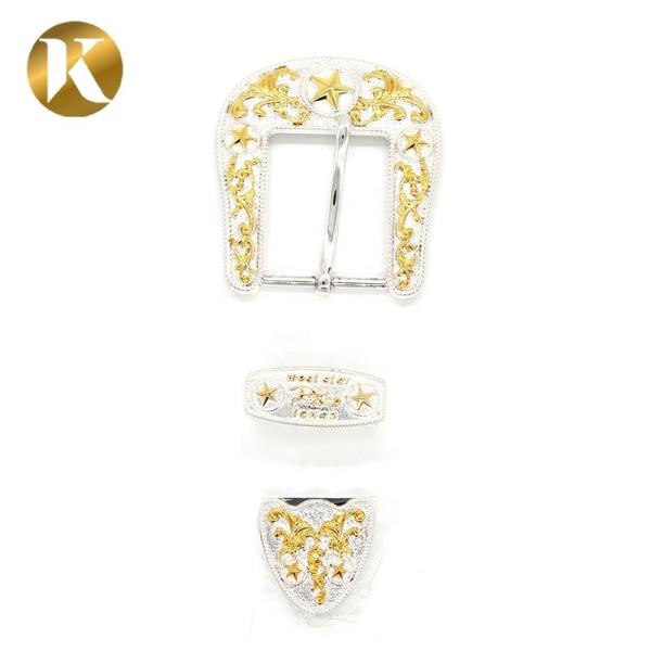 Quality New Design Double Pin Belt Buckle Customized Logo With Two Colors wholesale