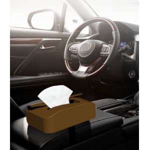 China 16x11x8cm SEDEX Car Tissue Box Holder PU Leather Materials on sale