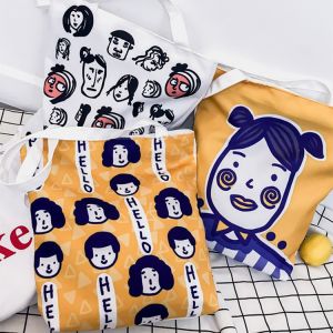 Korean version of cartoon character printing ladies small square shoulder bag