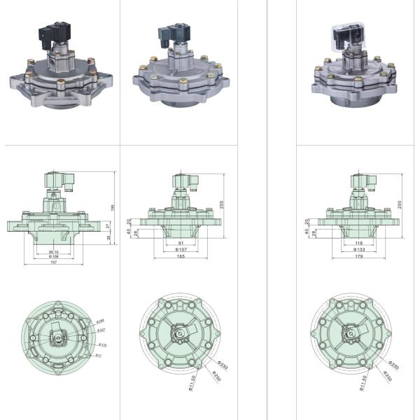 JR-Y-76S Dust Proof Big Size Pneumatic Air Valve Industry Cement Factory Joil Type