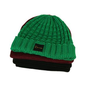 Popular unisex warm all colors customize woven label winter knitted boonies hats