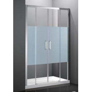 China Glass Bathroom Shower Room， Folding Shower Screen With Aluminum Frame on sale