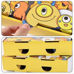 Takeout Disposable Food Grade Containers Corrugated Pizza Boxes Recyclable Kraft