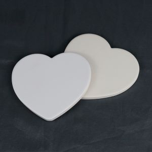 Non Slip Sublimation Ceramic Coaster Blanks With Cork Back 10cm And 10.8cm Size