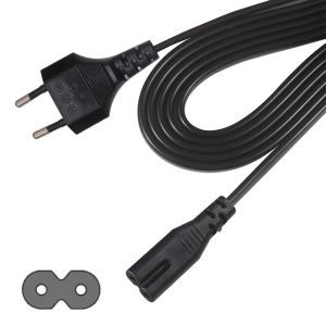 EU 2-Pin to IEC C7 Power Cord 1.5m 250V 10A PVC