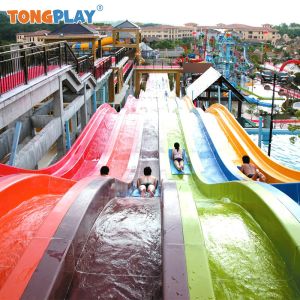 China Factory Hot Selling Water Park Amusement Equipment New Design Theme Park Carbon Fiber Rainbow Race Slide on sale