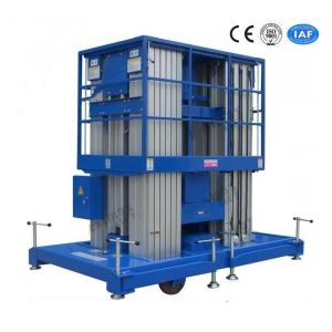 Cheap Multi Mast Aluminum Profile Aerial Work Platform 16m Platform Height with Motorized Wheel for sale