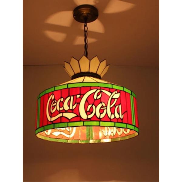 Quality 12" Modern Hanging Light Indoor Round Ceiling Light Retro Bar Reading Room Dining Room Stained Glass Pendant Lamp wholesale