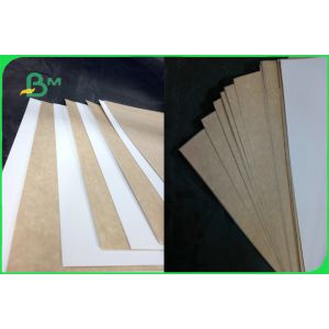 Virgin Pulp Flip Side Kraft Paper Sheet One Side Solid White Back Side Brown