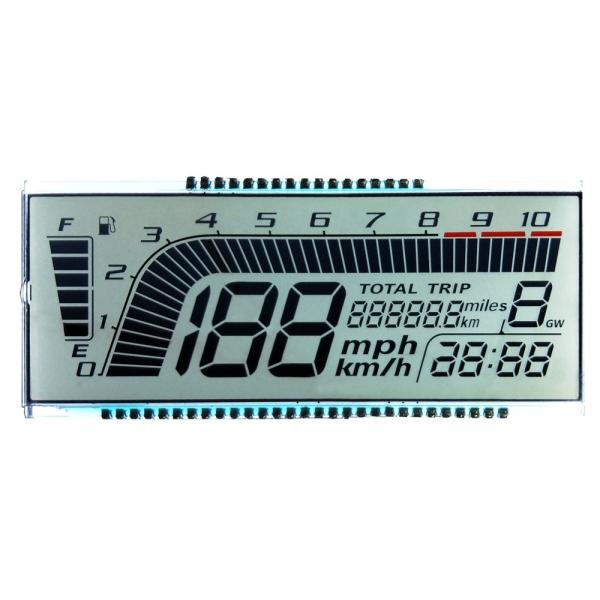 Quality HTN Custom E-bike LCD Display Monochrome 46 Pin Transflective 7 Segment LCD Screen with 6 O'clock Viewing Angle wholesale