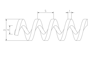 Screw Auger Conveyor Shaftless Spiral Blade For Environmental Machine