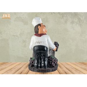 Chef Table Decor Polyresin Statue Figurine Resin Chef Wine Holder Small Chef