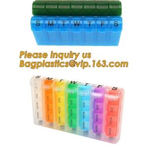 Large Weekly Medication Capsule Pill Box,Fashionable portable pocket size pill
