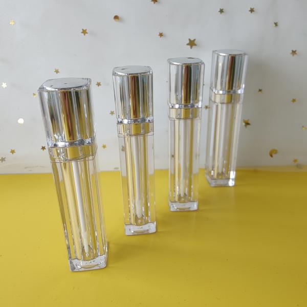 Square Empty Lip Gloss Tubes Gold Containers 100PCS 3ml