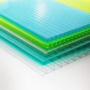 Anti UV Coating Soundproof Transparent Double Wall Polycarbonate Sheet Clear