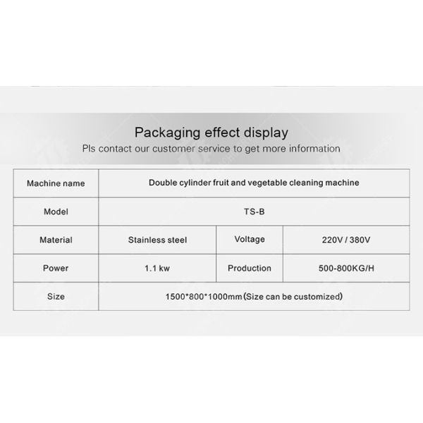 1.1KW Commercial eddy current bubble washing machine ozone multifunctional vegetable washing machine