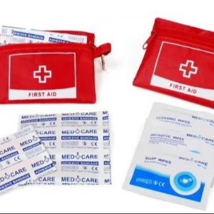 Cheap SL-048 Red First Aid Kit with Key Chain Design Nylon Mini First Aid Kit for sale