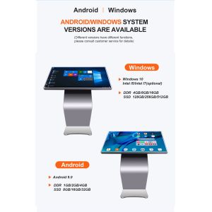 Qtenboard 55 65 Inch Touchscreen Android 14 Dual System Portable Self Service
