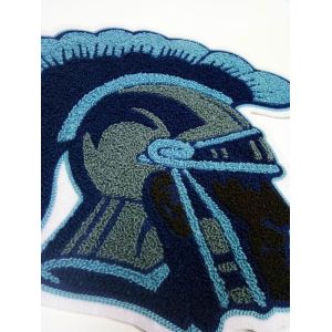 130X30mm PMS Double Layer Chenille Patch With Heat Cut Border