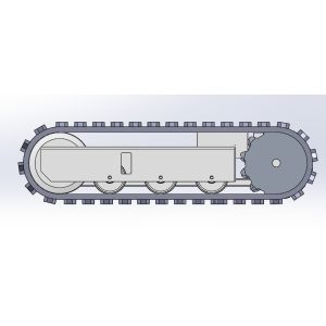 Adjustable Size Rubber Track Undercarriage Chassis For Small Machine Black Color