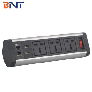 Office power supply solution clamp on table top power socket with usb