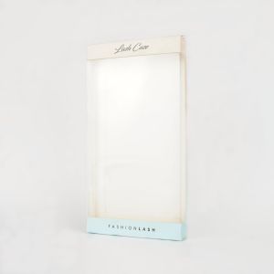 Custom Makeup Folding Two Tuck Paper Box False Eyelash Box Packaging With Window