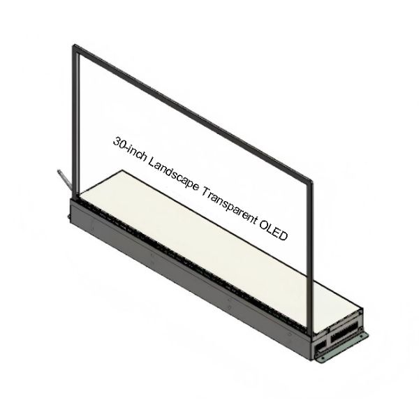 30 Inches Frameless Touch Version 7x24 Hours Work Ig transparent oled displays
