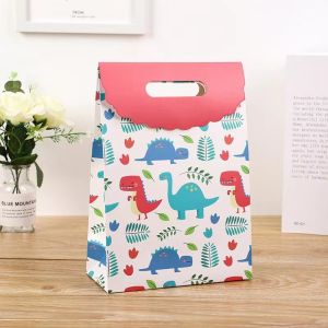 Custom Printed Small Goodie Kids Gift Kraft Paper Goody Bags For Birthday