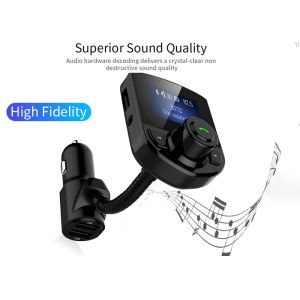 1.44inch LCD Handsfree Bluetooth Car Kit 3.5mm Bluetooth Car Adapter
