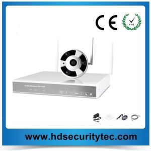 (5.0 GHZ) H-264-4 CHANNEL DVR RECORDER w/4 CH WIRELESS Panoramic SECURITY