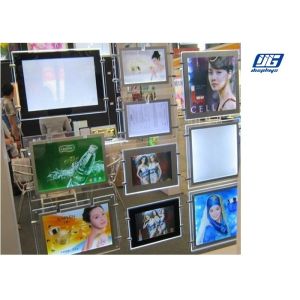 Ceiling Hanging Magnetic Light Box Slim Clear Frame Double Sided Indoor