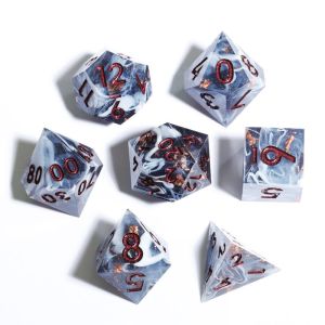 Cheap Lightweight Polyhedron Resin RPG Dice Multipurpose Hand Pouring for sale