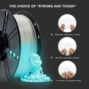 Blue Green 3D Prinitng Filament PLA Glow Filament 1.75mm 1000g