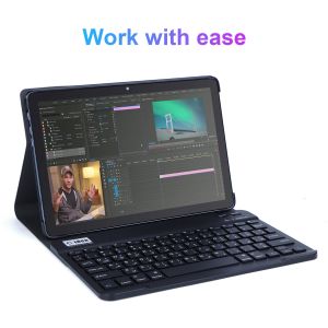 C idea WIFI Smart 10 Inch Tablet PC with Keyboard and Case 2 SIM Support for