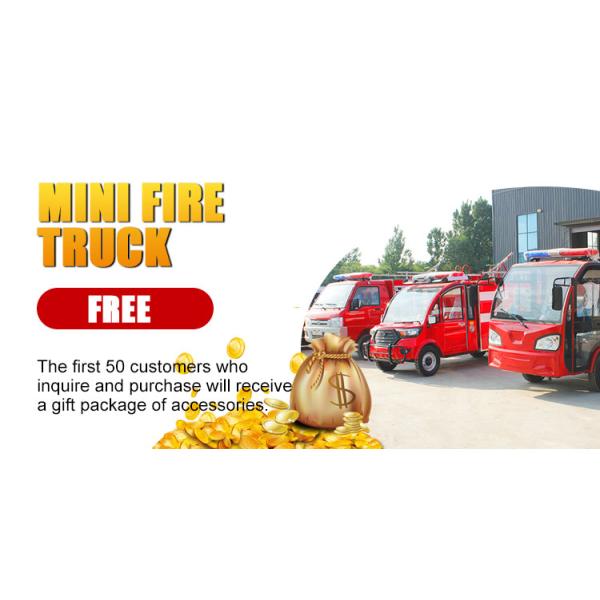 1.3 Ton High-Efficiency Small Electric Emergency Fire Truck with 25 Meters Fire Monitor Available for Sale