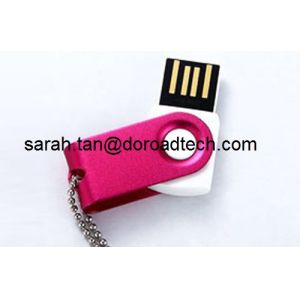 Customized Metal Rotated USB Flash Drives 128MB to 32GB