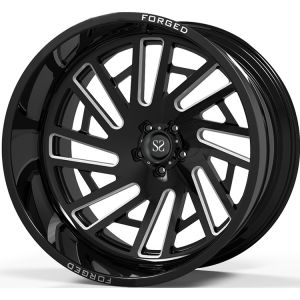 Off Road Rims 24x12 and 24x14 Gloss Black Deep Lip Customized 4x4 Wheels Rim